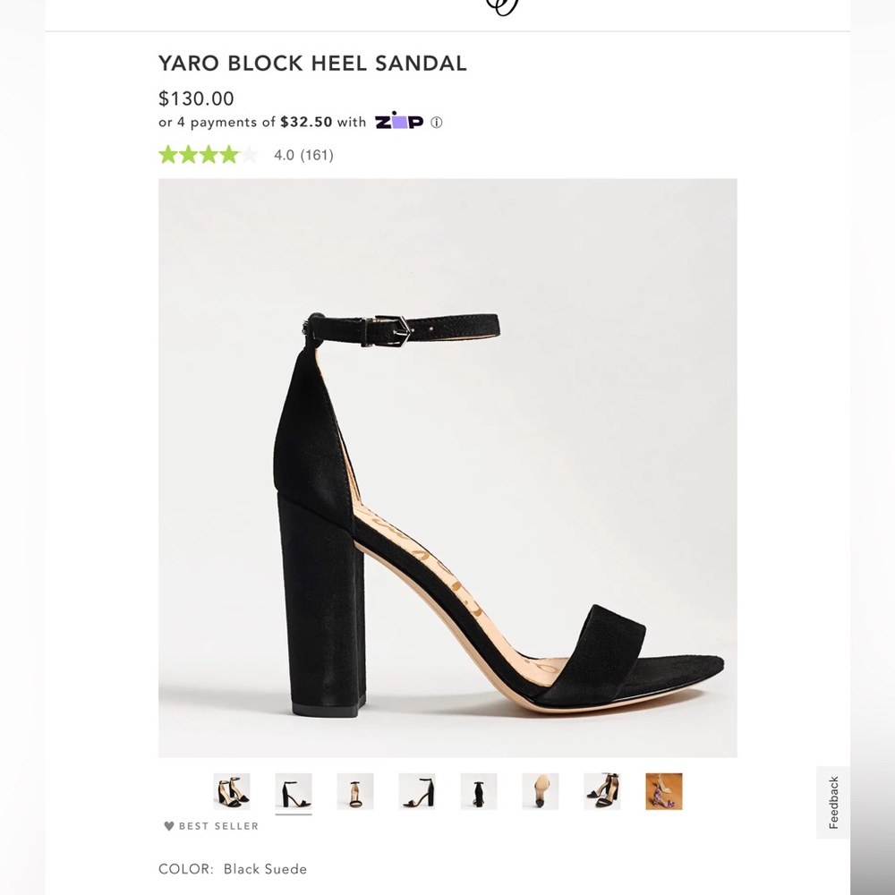 Sam Edelman Yaro Black Suede